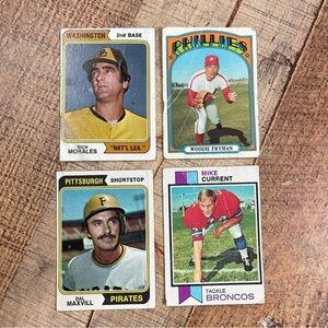 Rich Morales Woodie Fryman Mike Current Dal Maxvill Baseball Football Cards